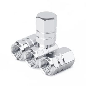 Bouchons de valve en aluminium Argent 4 pièces